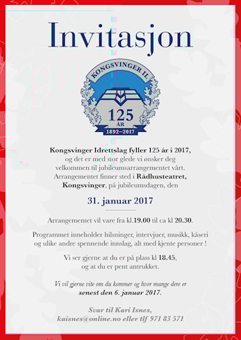 Påmelding Jubileumsforestilling